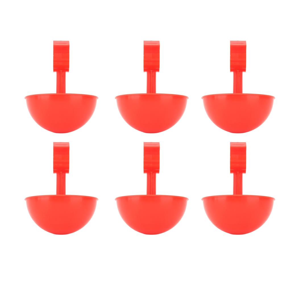 6pcs Chicken Water Cups Automatic Chicken Water Feeder Poultry Waterer Kit Spring Clamp Type for