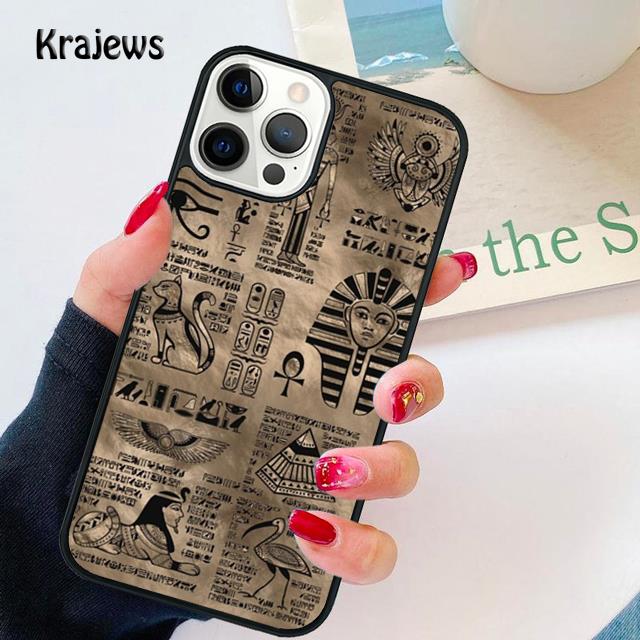 Ancient Egyptian Hieroglyphic soft Phone Case Cover For iPhone 17 Air 16 15 14 plus 11 12 13 pro max coque Fundas