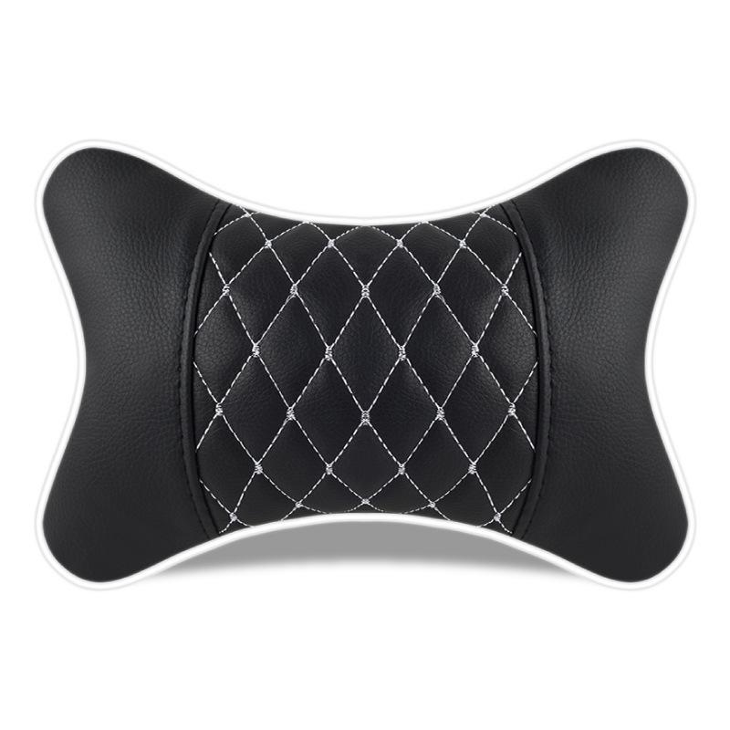 28x20x10cm Ergonomic Car Headrest Lumbar Support PP Cotton Neck Waist Protection Car Seat Cushion High Rebound Fixed Head Pillow Automotive Supplies