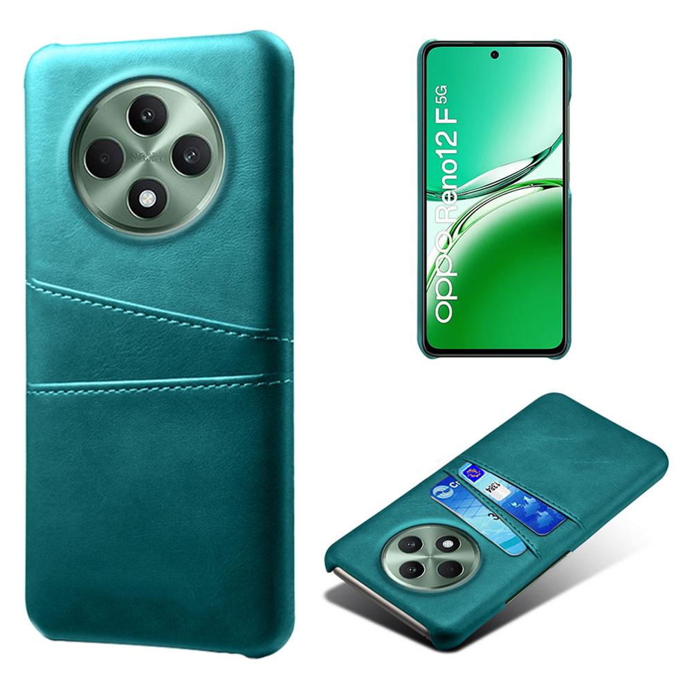 For Oppo Reno12 F 5G Case Dual Card Slots PU Leather+Hard PC Phone Cover