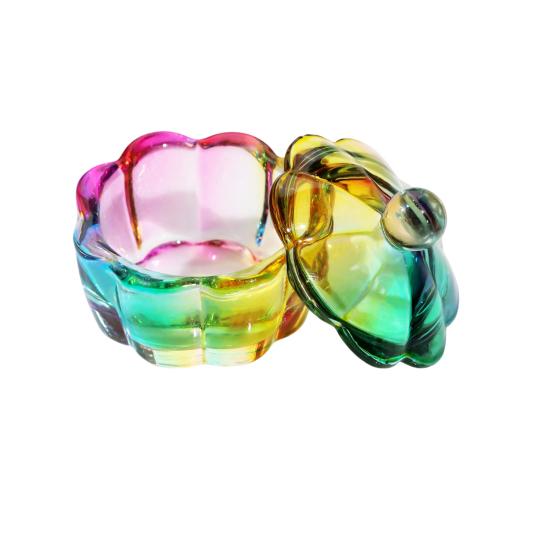 

Дэппен-диш для нейл-арта с крышкой, контейнер для акриловой пудры, держатель, жидкость, сердце, квадратный, цветок, восьмиугольный, чаша из искусственного хрустального стекла