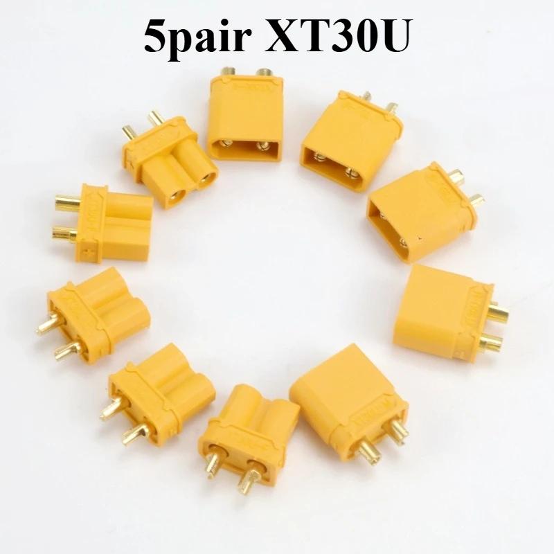 5 Pairs/5pcs XT30U Plug Connector Male Female Gold Connector/Plug Upgrade