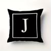 Minimalist Letter Pillow Cover Single Alphabet Print Cushion Case Personalized Initial Decor Pillow for Home  Dorm
