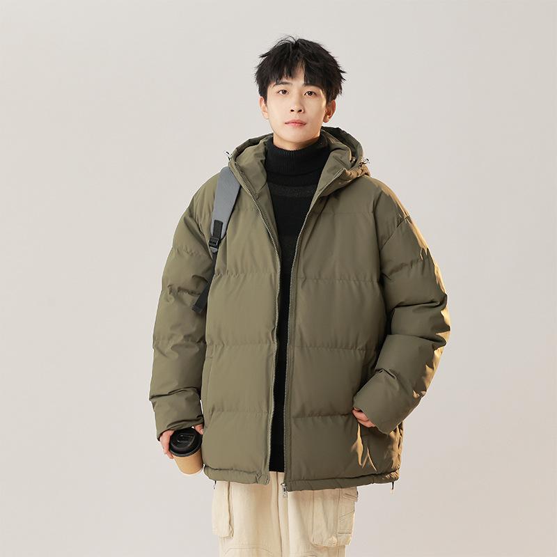 Padded Clothes Men's Candy Color Winter New Trend Loose Hooded Padded Jacket Thickened To Keep Warm