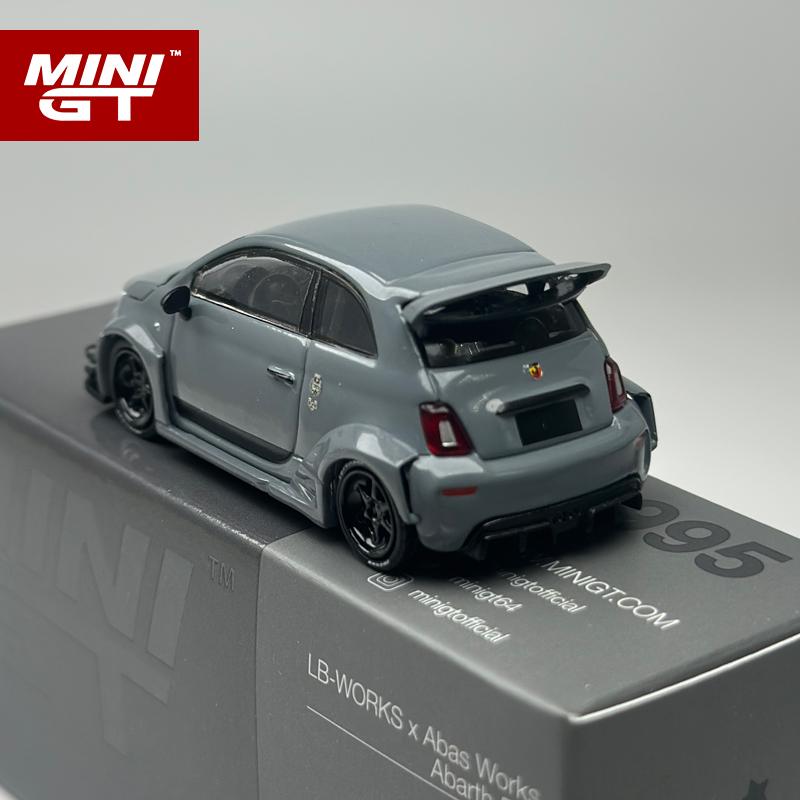 MINIGT 1:64 Abarth 595 LB-WORKS x Abas Works Grey alloy car Model 995