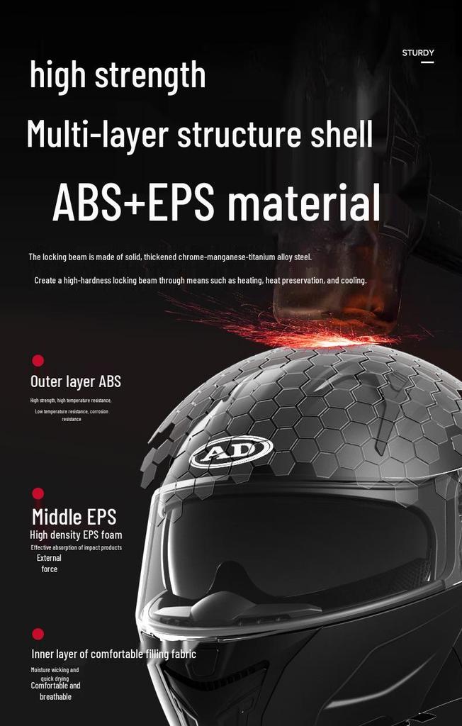 DOT Certified Unisex Flip-up Motorcycle Helmet: Stylish, All-Season Safety Taillight Design