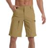 Men's Loose Fit Casual Lightweight Multi Pocket Cargo Straight Leg Hiking Quick Dry Shorts for Outdoor Activities