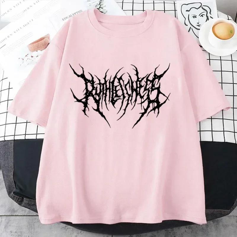 Women T Shirt Summer Punk Style Y2K Print Vintage O-Neck T-shirt Cool Short Sleeve Street T-Shirt Soft Breathable Tee Clothes