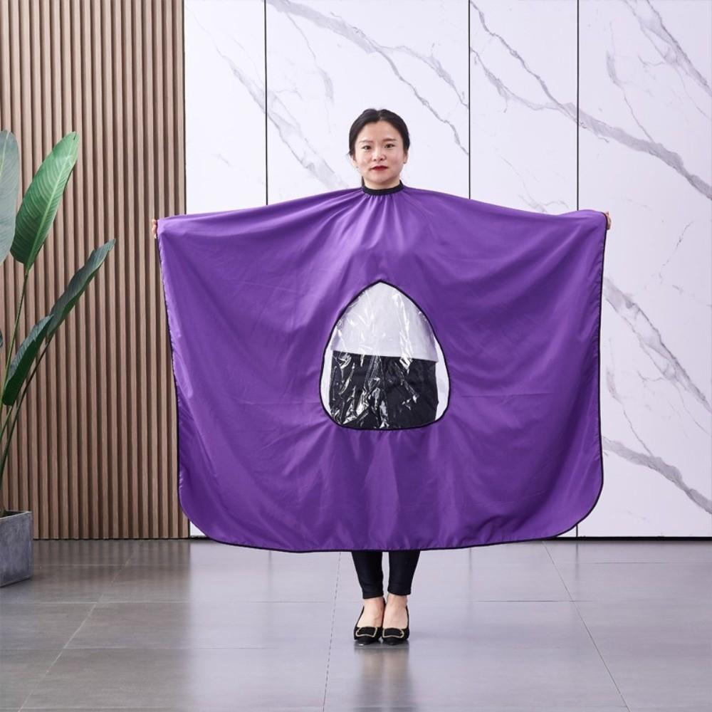 Adjustable Buckle Straps Transparent Window Visible Apron Hairdressing Gown Cape Home Use