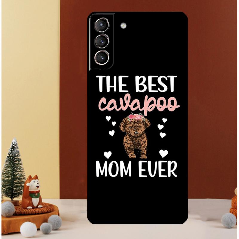 Cartoon Cavoodle Cavapoo Case For Samsung Galaxy S22 S23 S24 Ultra Note 20 10 Plus S8 S9 S10 S20 FE S21 FE Cover