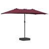 Garden Sun Umbrella Burgundy Red 385 X 209 X 244 Cm