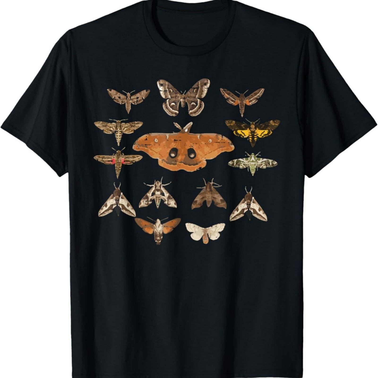 Moth Kinds Retro Lepidoptera Insect Entomology Men Women Kid T-Shirt XXXXXL разноцветный