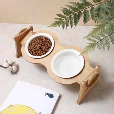 2-tier Height-adjustable Food and Water Bowl for Cats and Dogs