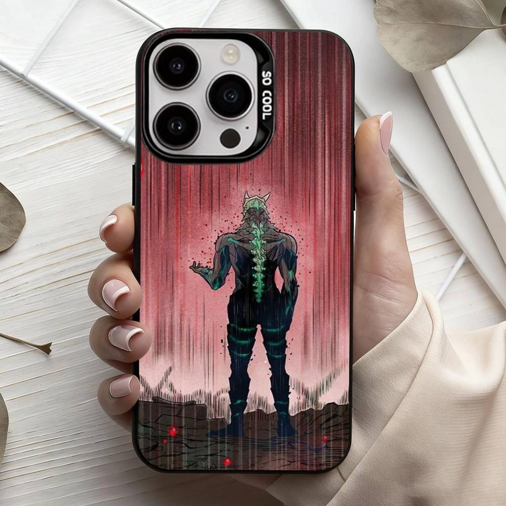 K-Kaiju N-No-8 Phone Case For iPhone17,16,15,14,13,12,11 Plus,Pro Max Black Candy silver phone case