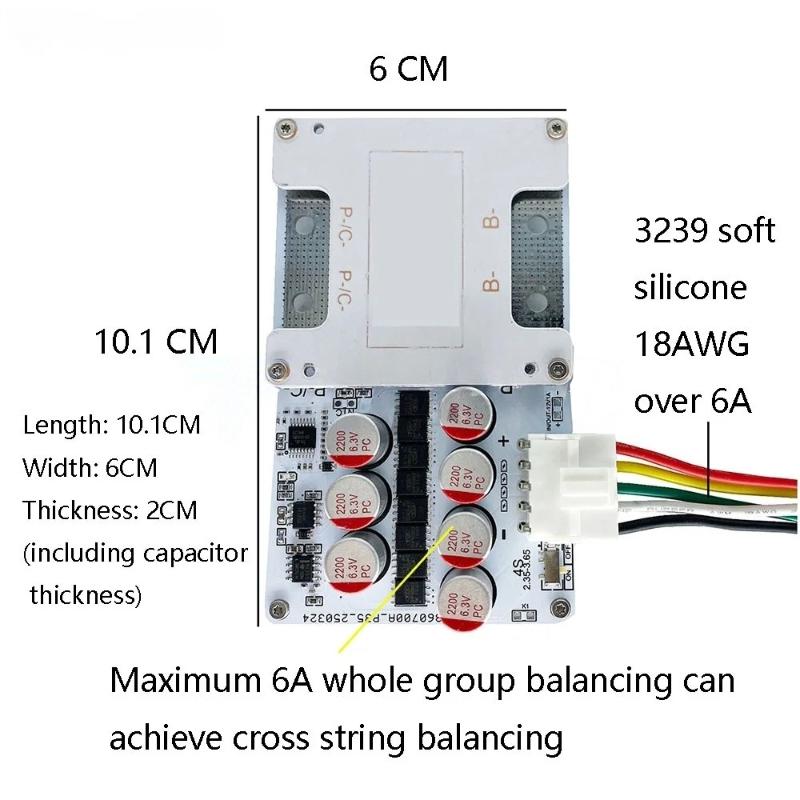 4S 100A Lithium Battery Protection Board Active Balance 8A Equalizer for Smart Energy Saving System