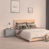 Maison Exclusive - Sonoma Grey Bedside Table 100x35x40 Cm Engineered Wood