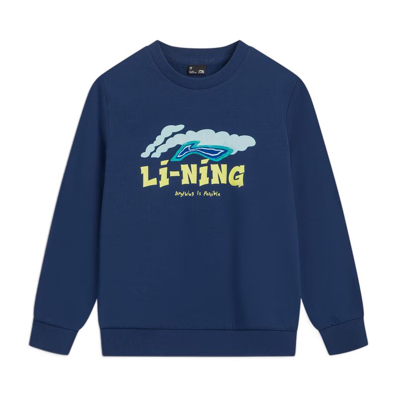 Li-Ning Unisex Youth Fleece-lined Crewneck Sweatshirt YWDV705 S