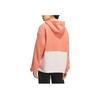 Adidas Loose Fit Color Block Fleece Zip-Up Hoodie Jacket Women Jackets Orange IK9864