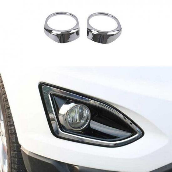 ABS Chrome Fit For Ford Edge 2015-2017 2018 Fog Lamp Decoeation Automobile Front