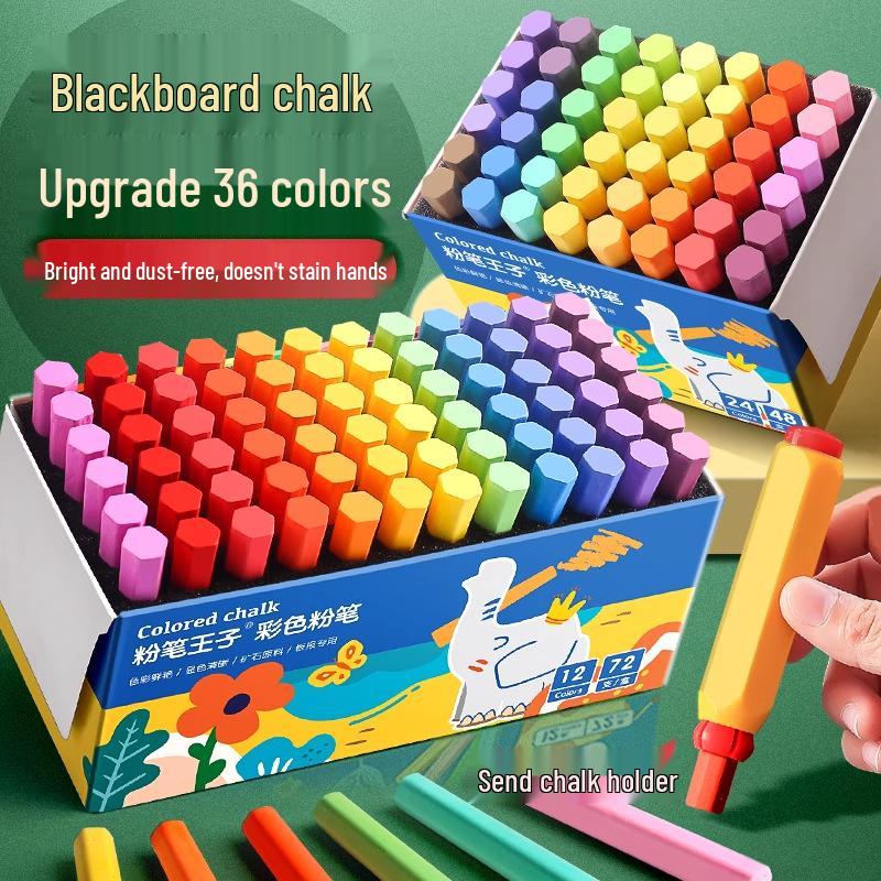 Brand New Dustless Non-Staining White Chalk for Teachers and Kids - Ideal for Blackboards and Bulletin Boards
