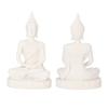 Meditating Seated Buddha Statue Carving Figurine Craft for Home Decoration Ornament (Gold)