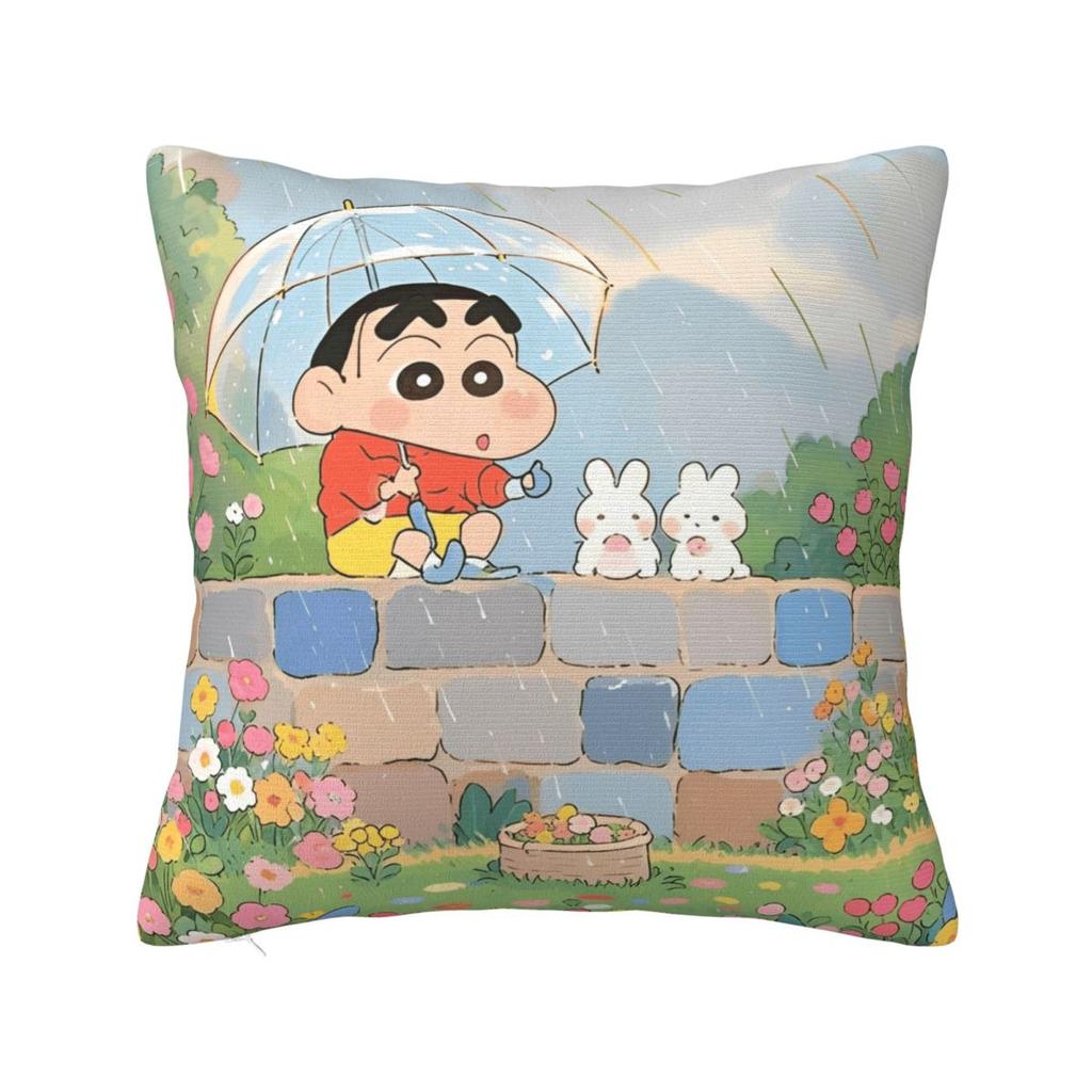 Crayon Shin-Chans Cartoon Anime Pillow Cover Product Printed Cushion Cover Decorative Pillow Case Cover Seater Multi-Size