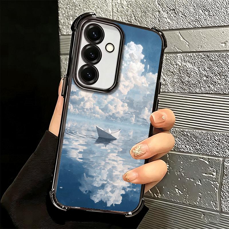 Papierflugzeugboot Traum Weiche Handyhülle Für Samsung A17 A27 A07 A37 A57 A16 A56 A15 A55 A14 A54 A13 A53 A26 A36 A25 A35 A24 A3