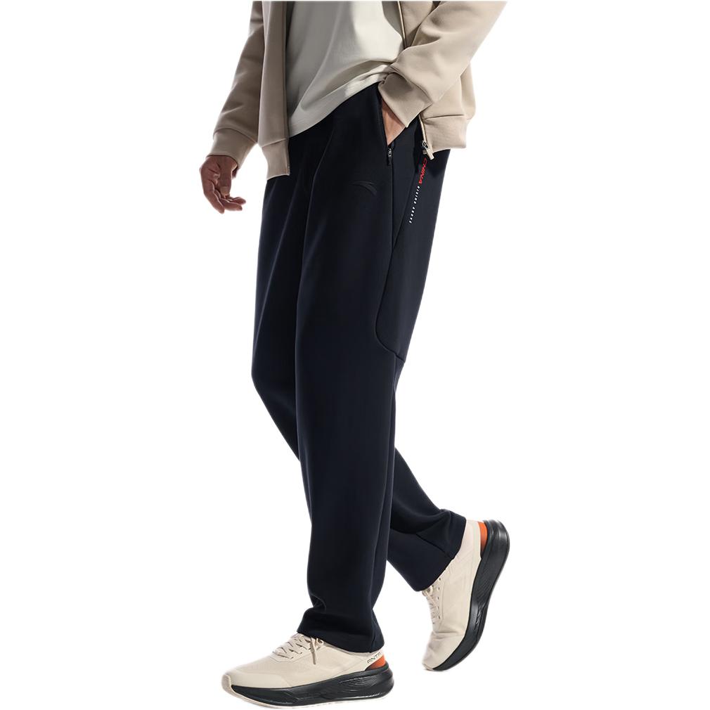 Anta Comfortable Mid-Rise Casual Versatile Knitted Sports Pants Men Bottoms 152547303S-1