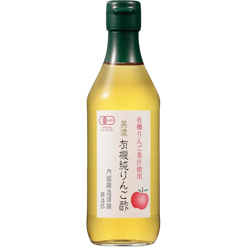 Uchibori Brewing Organic Pure Apple Vinegar 360ml Organic JAS Certified Pure Apple Vinegar Unsweetened Vinegar Apple Vinegar Juice Dilutable Bottle 1