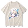 Genshin Impact Neuvillette T Shirt Fashion Unisex Harajuku Funny Kawaii TShirt Unisex High Quality Anime Casual Cotton Tees Shirts