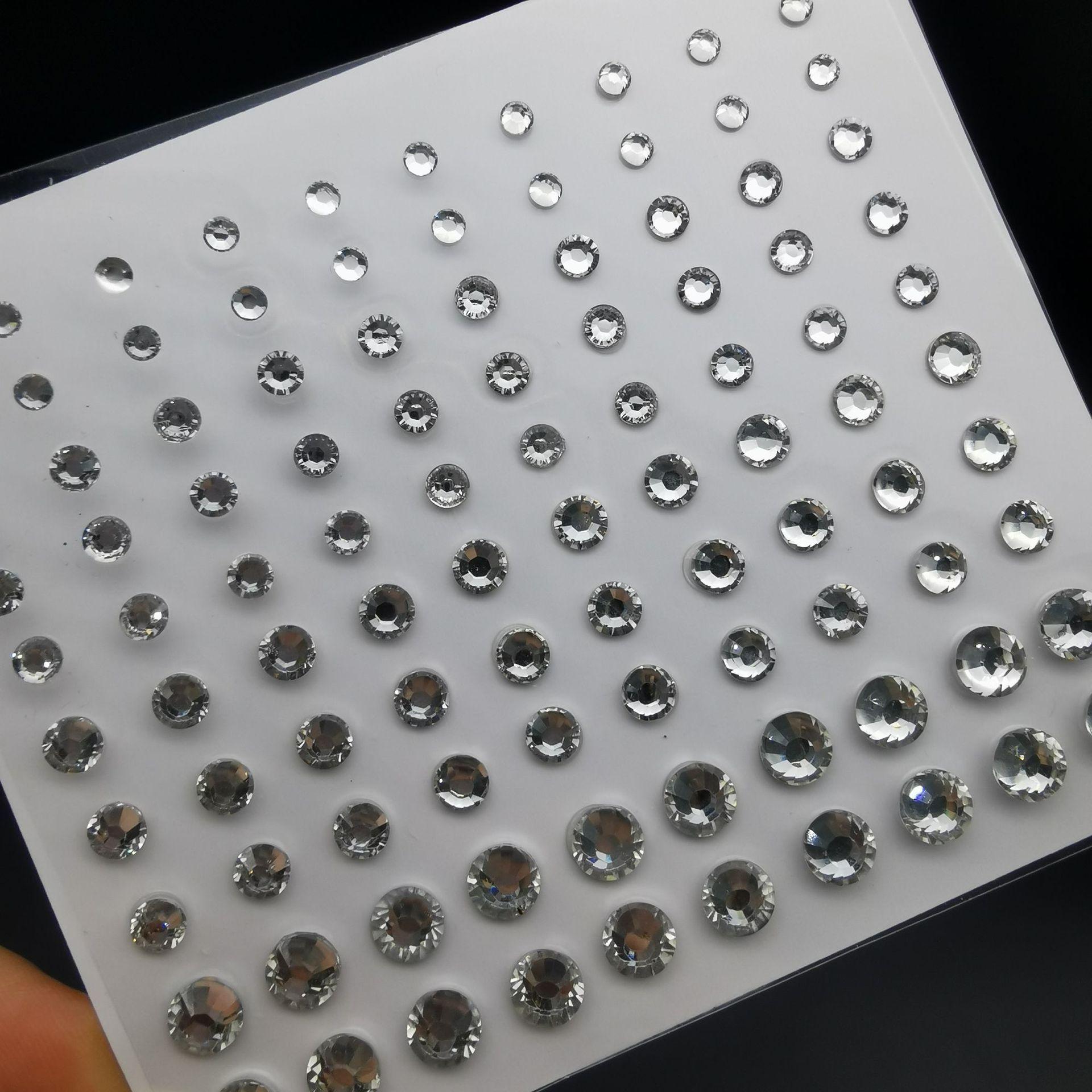 

Jewelry Stickers Festival Makeup Decoration Face Body Colored Rhinestone Stickers #1