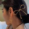 Elegant Bowknot Hairpin with a Twist Stylish Metal Hollow Barrettes Delicate Hair Accessories for Women Hair Decoration