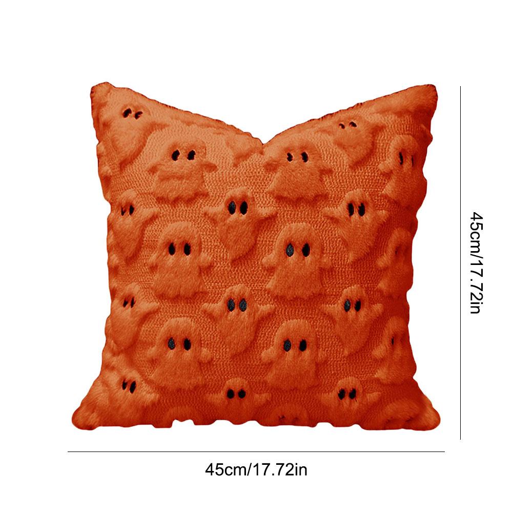 Halloween Ghost Pumpkin Pillowcase Washable Soft Pillow Case Comfortable Throw Pillow Cover for Couch Sofa Bedroom Home Decor