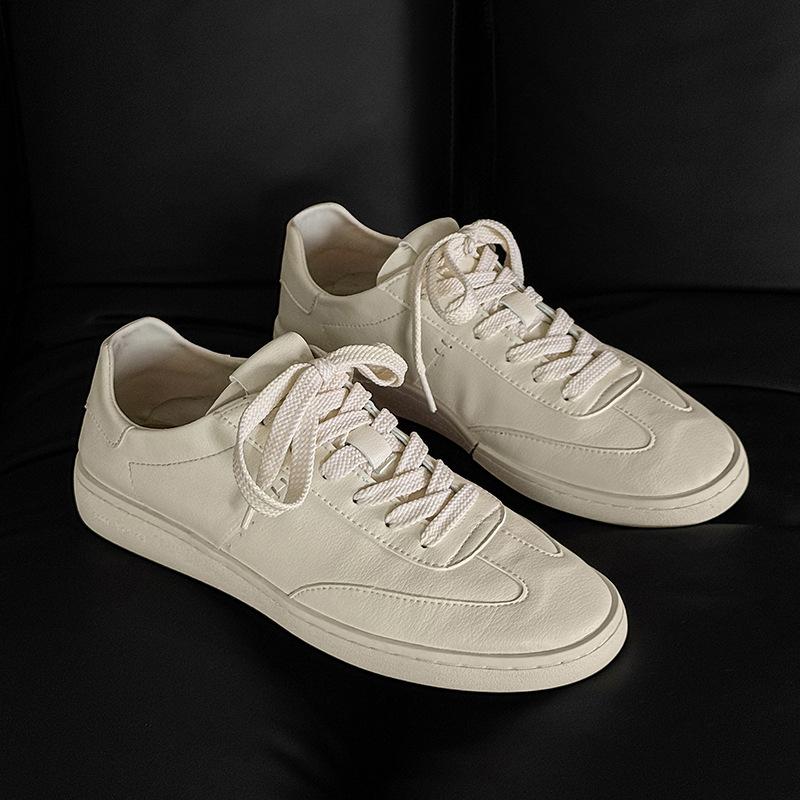 Minimalist Casual Fashion White Shoes Men's Casual Soft-sided Breathable Board Shoes
