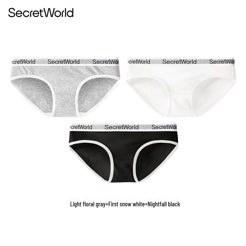 SecretWorld Women's Seamless Low-Rise Cotton Briefs 3-Pack