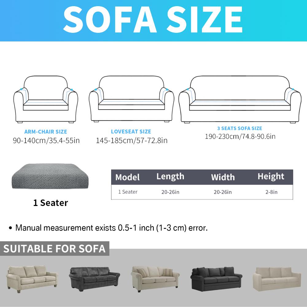 Stretch Thicken Couch Covers Jacquard Sofa Slipcover 1/2/3 Seater Cushion Couch Cover Elastic Sofa Cover Furniture Protector