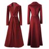 Dame lang vindjakke Temperament Solid Velvet Langermet Buttoned Coat Jacket
