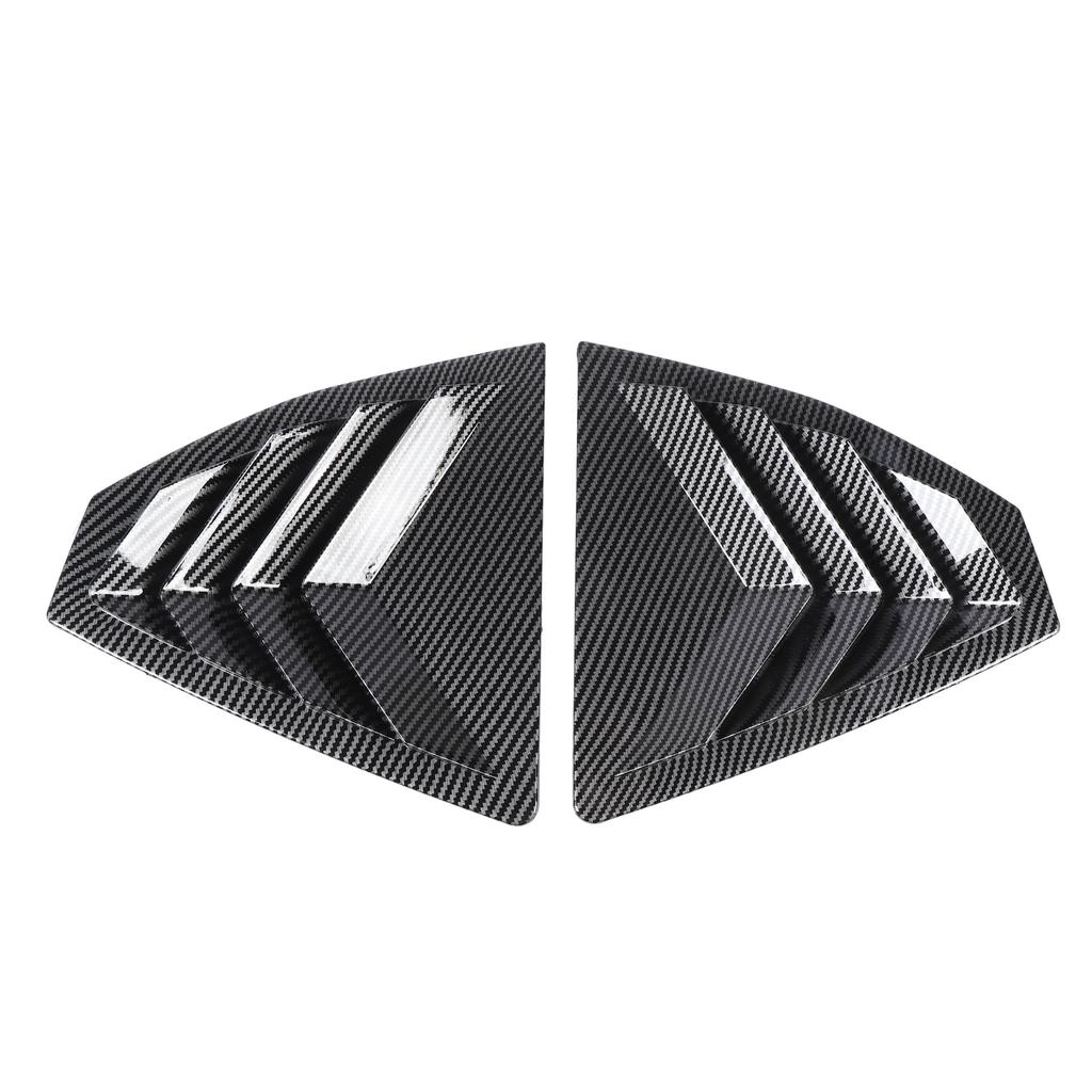 1 Pair Rear Side Window Louver Shutter Trim Cover Decor Carbon Fiber Style Impact Proof for WRX STI VB 2022 and Later