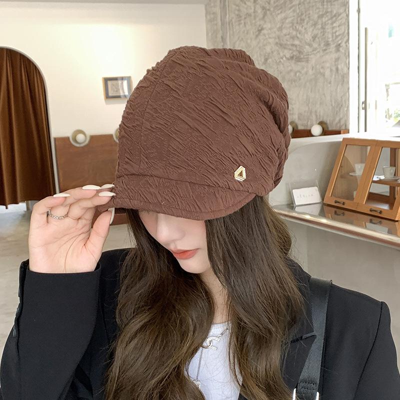 Autumn New Style Octagonal Hat Female Middle-aged Fashion All-match Peaked Cap Triangle Standard Pile Hat