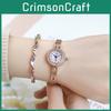 Damen-Legierungs-Quarzuhr mit diamantbesetztem Armband für Freizeit und Büro
