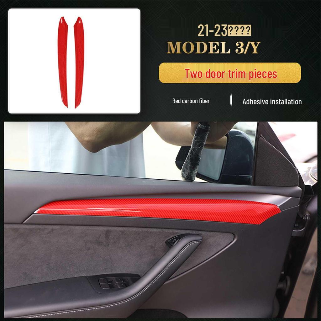 Carbon Fiber Interior for 2021-2023 Tesla Model 3/Y Steering Wheel & Console