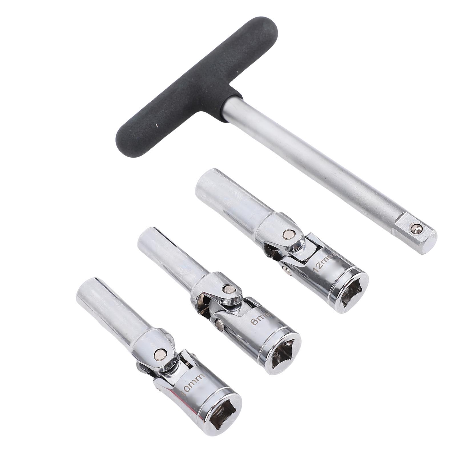 

Набор головок для свечей накаливания 3/8 дюйма, Т-образная рукоятка, 8 мм, 10 мм, 12 мм, инструмент для удаления сломанных свечей накаливания для автомобильного ремонта