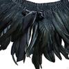 Feather Cape Plume Gothic Scarves Accs Witch Shoulder Black Swan for Halloween Cosplay Party