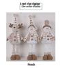 Telescopic Christmas Snowman and Knitted Reindeer Ornaments for Holiday Window Displays