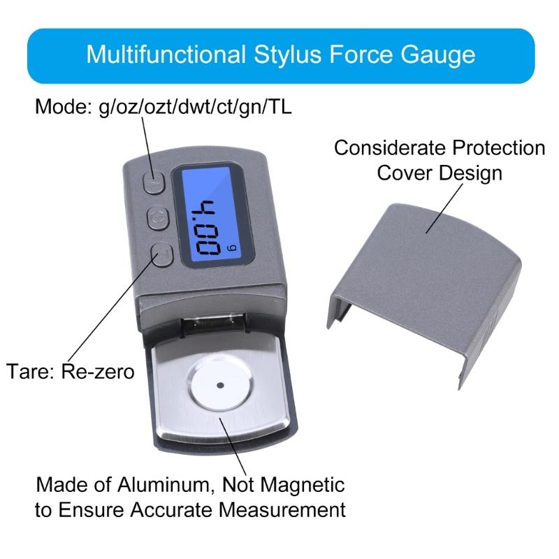 High Accuracy Digital Trackings Force Gauge for Turntables Needle Pressure Calibration 0.01g/5.00g