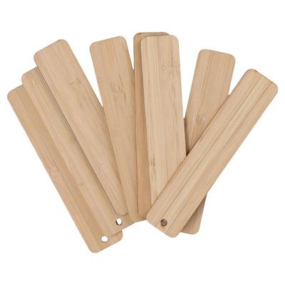 20 Marcadores de Livro em Bambu em Branco de 12 cm (4,72 polegadas) para Gravação, Marcadores de Livro em Bambu sem Acabamento, Etiquetas para Pendurar