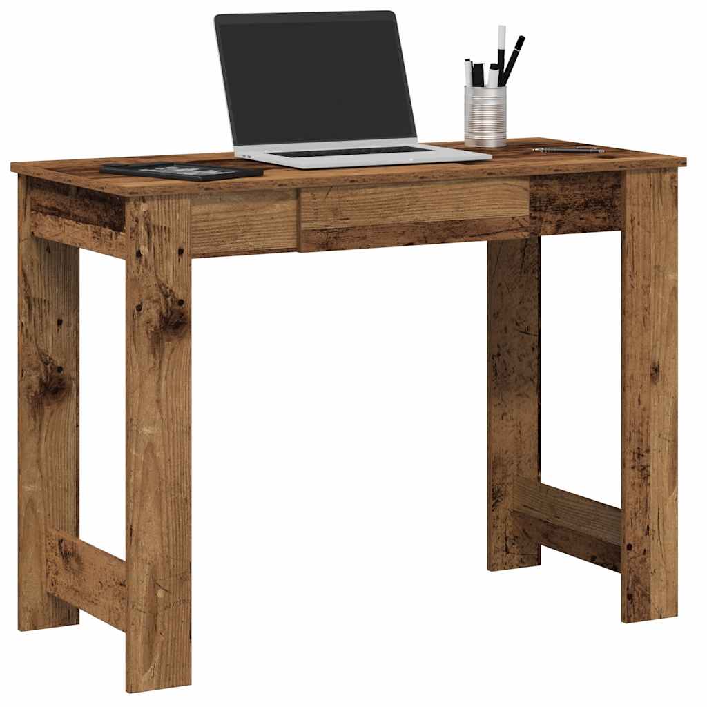 Vintage Wood Effect Desk 100 x 45 x 75 cm Particleboard