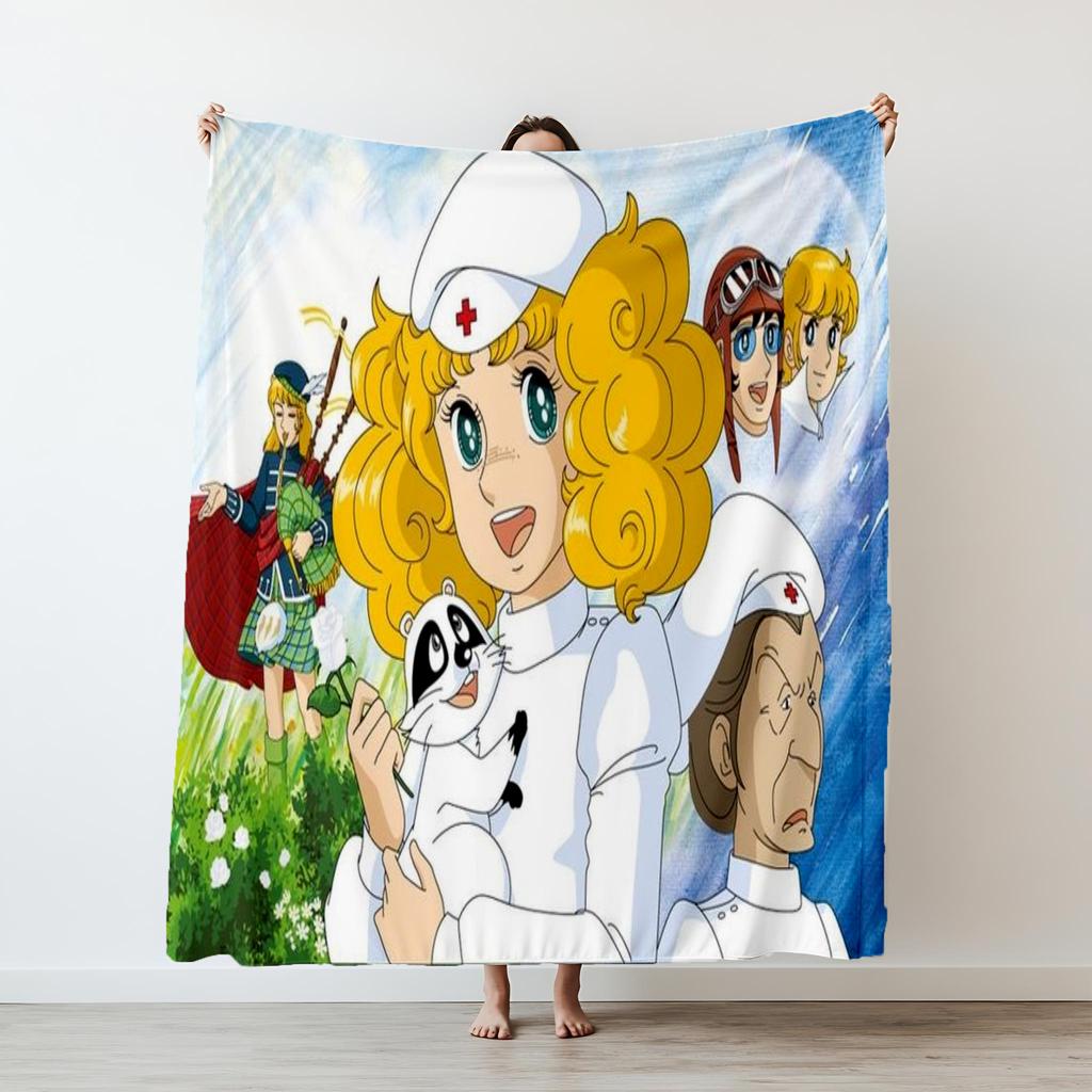 130cm×150cm Candy Candy Anime Blanket Kawaii Japanese Anime Blankets Movie Funny Throw Blankets for Home Hotel Sofa Bedspread