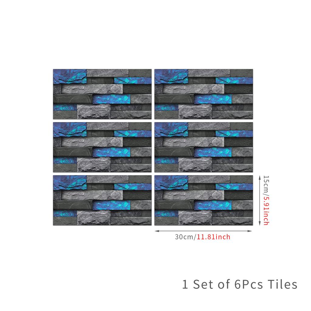 Retro Pvc Tile Wall Sticker Self-Adhesive Living Room Kitchen Waterproof And Moisture-Proof Wall Decoration Self-Sticker Wallpaper