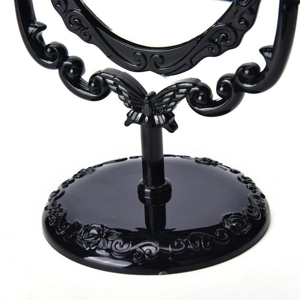 European Style Black Butterfly Dressing Mirror Rotatable Desktop Makeup Mirror  Bathroom